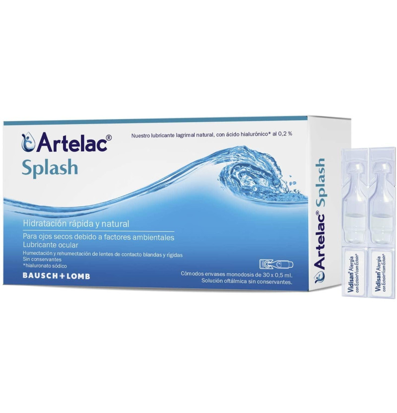 Artelac Splash Colirio Ojos Secos, 30 Monodosis - Bausch & Lomb