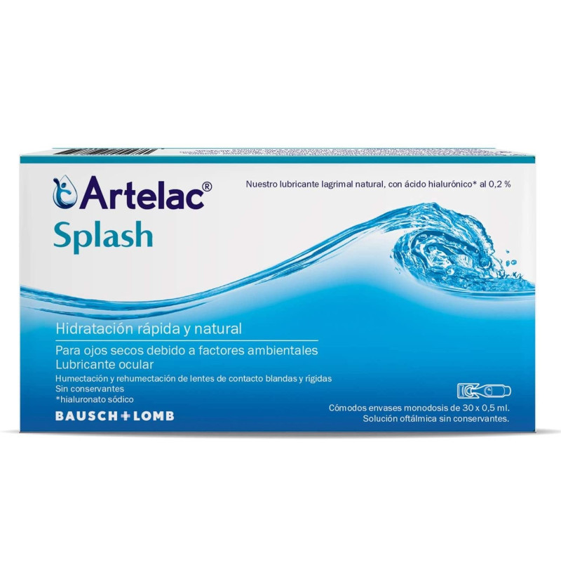 Artelac Splash Colirio Ojos Secos, 30 Monodosis - Bausch & Lomb