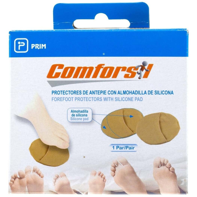 Comforsil Protectores de Antepié con Almohadilla de Silicona Talla L, 1 Par - Protector