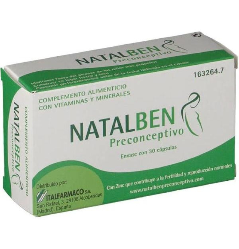 Natalben Preconceptivo (30 Cápsulas) - Italfarmaco S a
