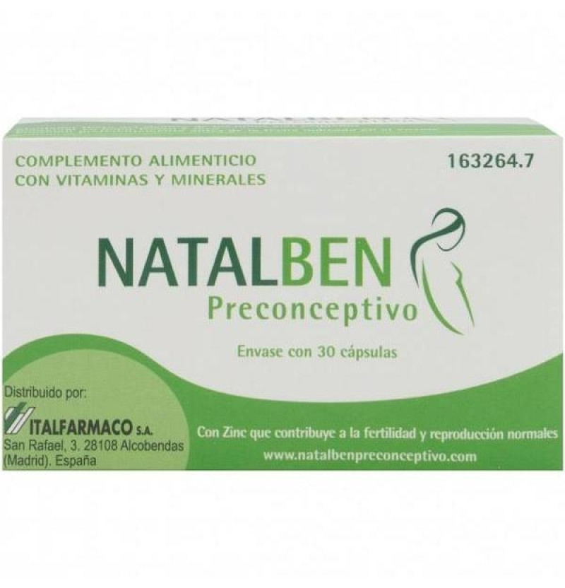 Natalben Preconceptivo (30 Cápsulas) - Italfarmaco S a