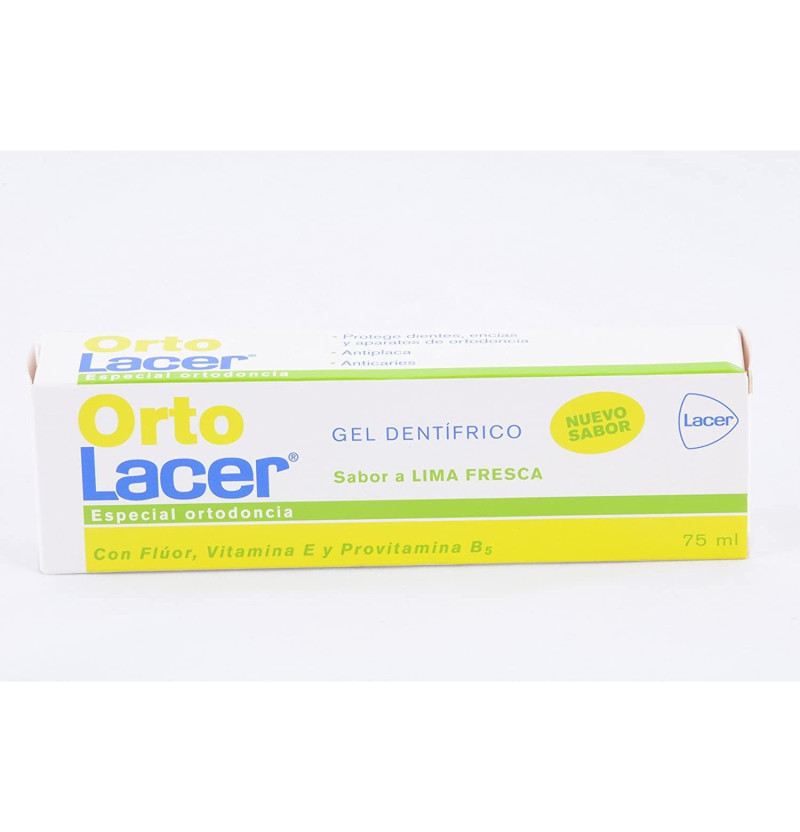 Ortolacer Ortodoncia Gel Dentifrico (1 Envase 75 ml Sabor Lima Fresca) - Lacer Laboratorios Sa