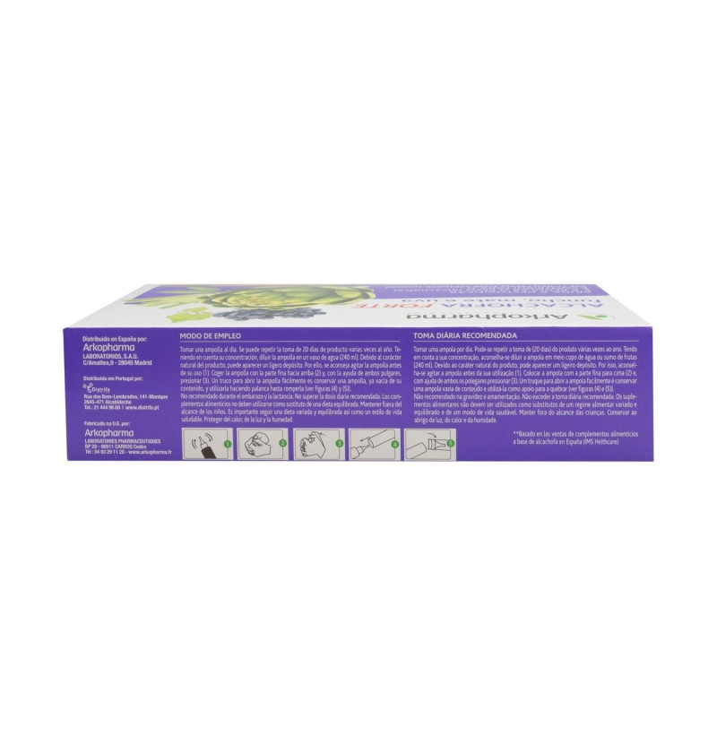 Arkofluido Alcachofa Forte (20 Ampollas Bebibles 15 Ml)