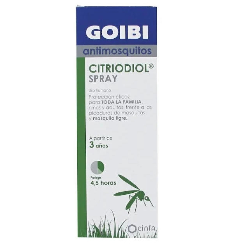 Goibi Antimosquitos Citriodol Spray Uso Humano - Repelente (1 Spray 100 ml) - Cinfa S a