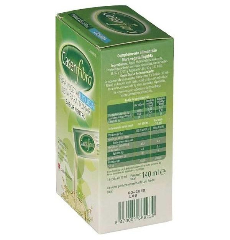 Casenfibra - Fibra Vegetal Liquida (14 Sobres 10 ml) - Casen Fleet