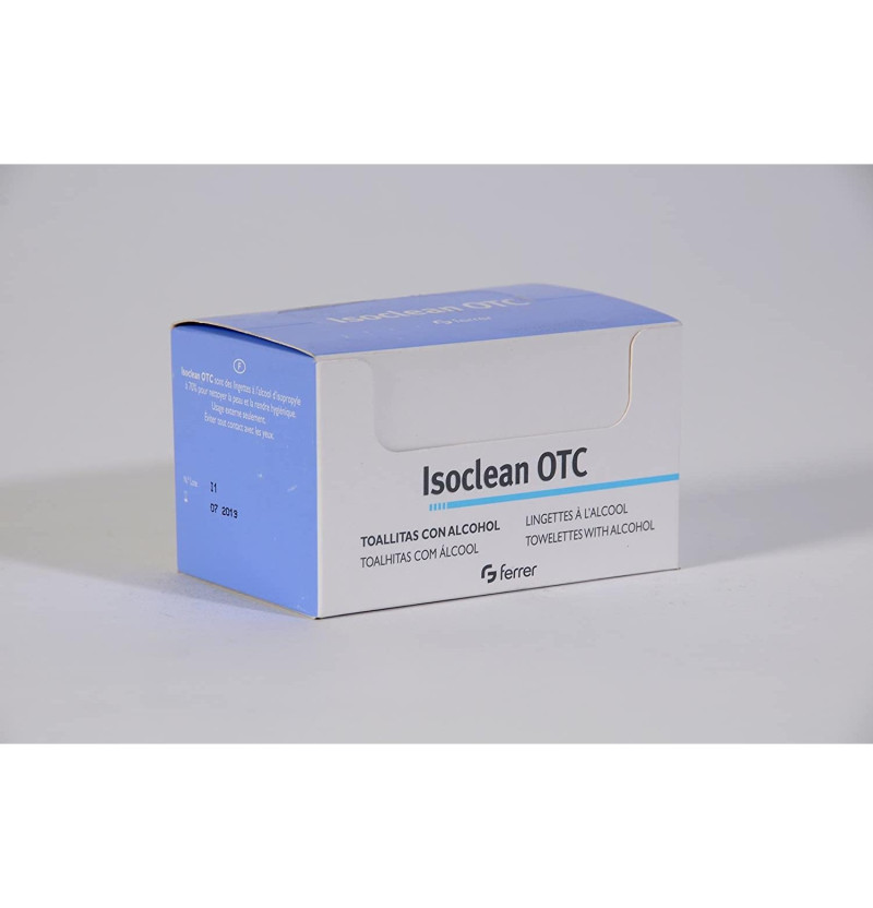 Isoclean Otc Toallitas - Alcohol Isopropilico Al 70% (50 Toallitas)