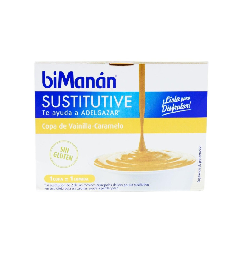Bimanan Beslim Sustitutivo Copa (1 Envase 210 g Sabor Vainilla - Caramelo) - Nutricion Sante