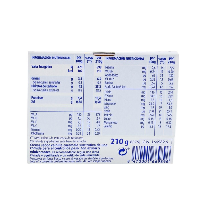 Bimanan Beslim Sustitutivo Copa (1 Envase 210 g Sabor Vainilla - Caramelo) - Nutricion Sante