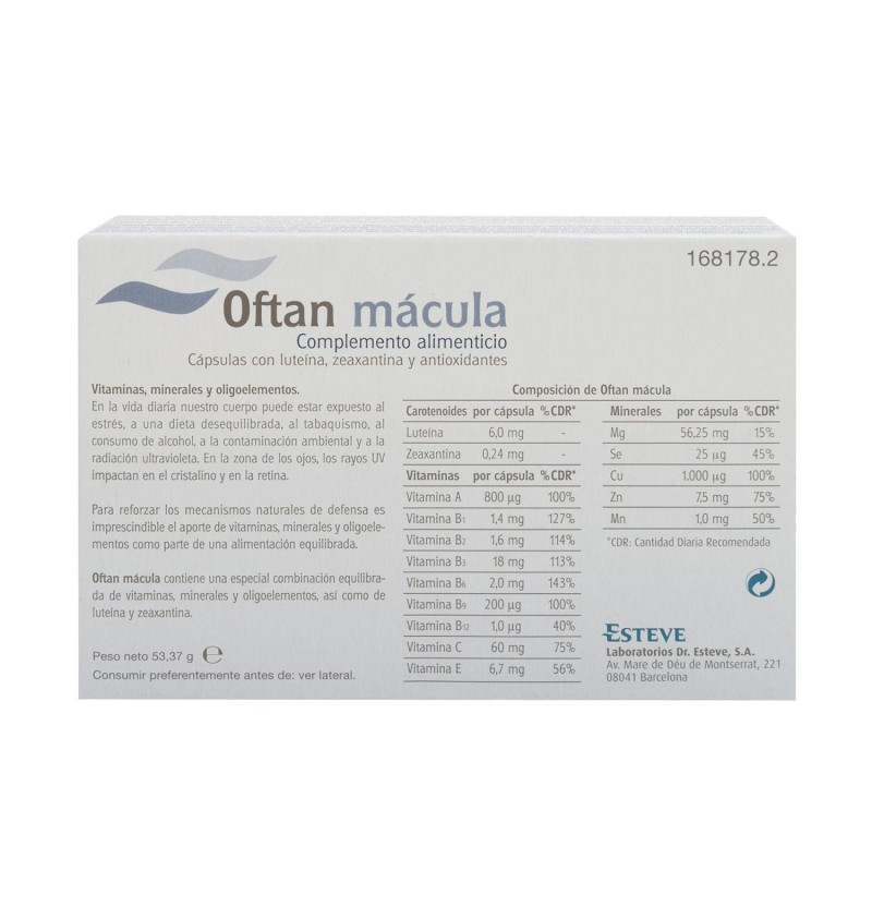 Oftan Macula (90 Cápsulas) - Esteve Laboratorios S.a