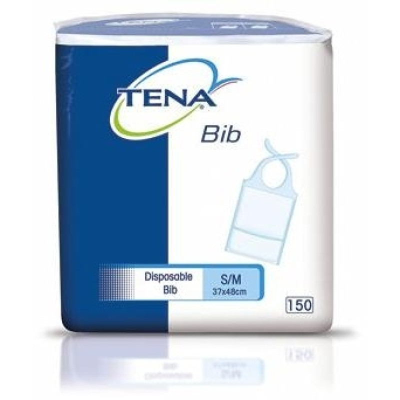 Tena Bib Babero Adulto Desechable Talla S/m, 150 Uds - Babero