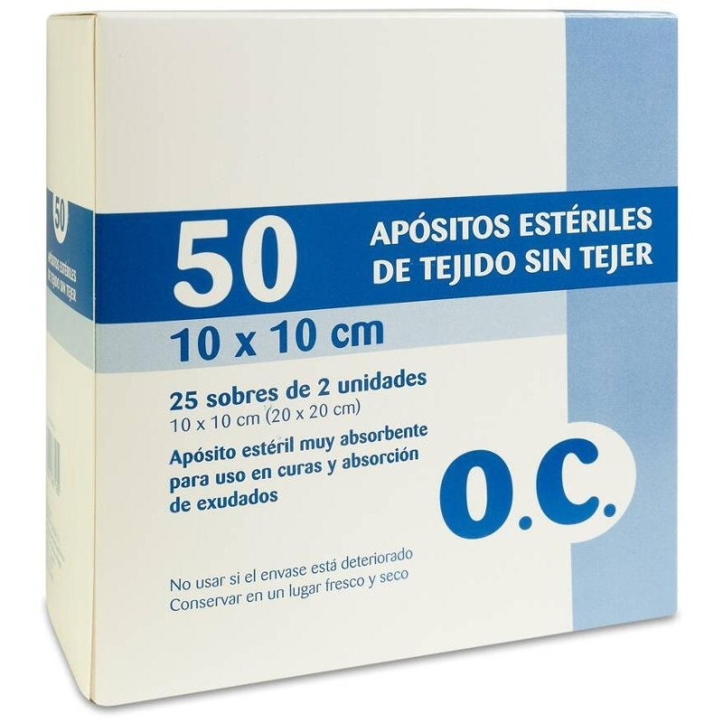O.c Compresa Estéril Tejido sin Tejer 10cmx10cm 50uds - Sin Marca