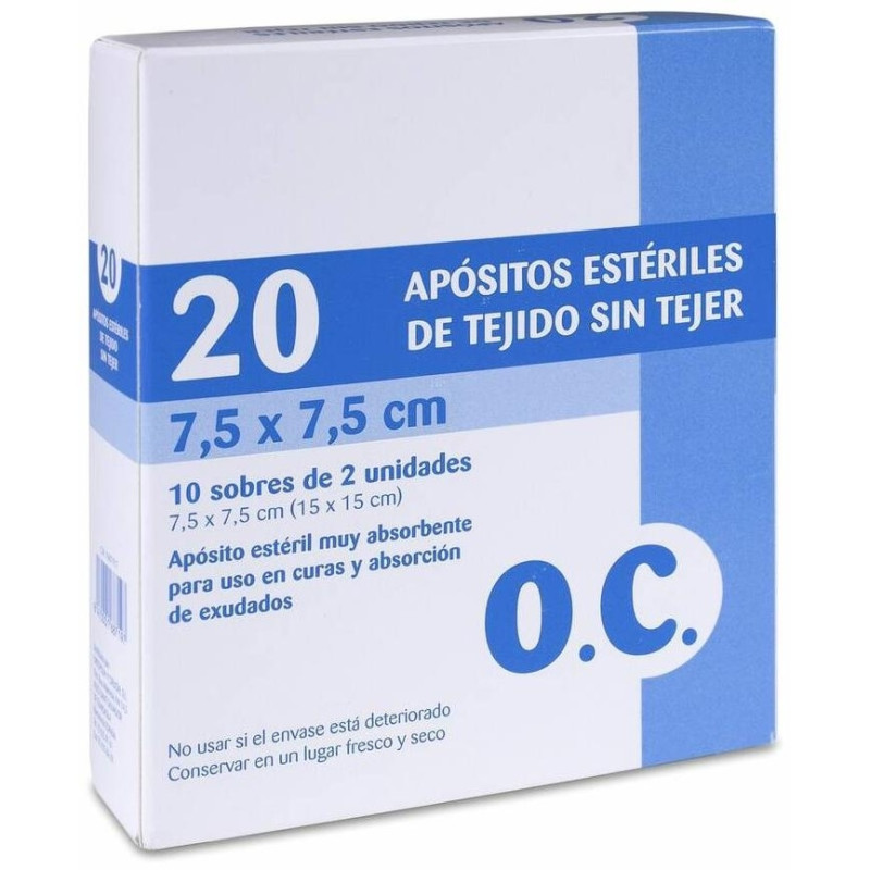 O.c. Apósitos Estériles Tejido sin Tejer 7,5 X 7,5 Cm, 20 Uds - Sin Marca