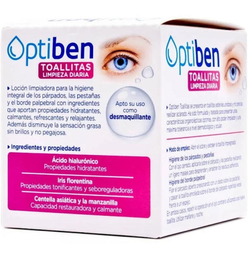 Optiben Toallita con Locion Limpiadora Higiene (30 Unidades) - Cinfa S a