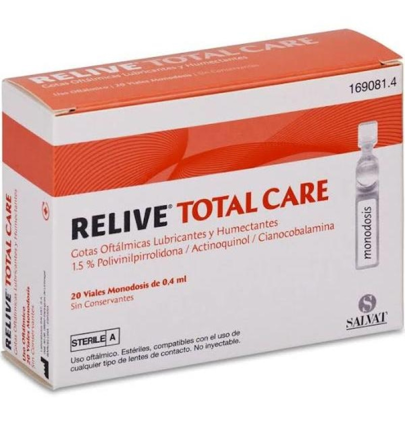 Relive Total Care Gotas Oftalmicas Esteril (20 Monodosis 0,4 ml) - Salvat S a