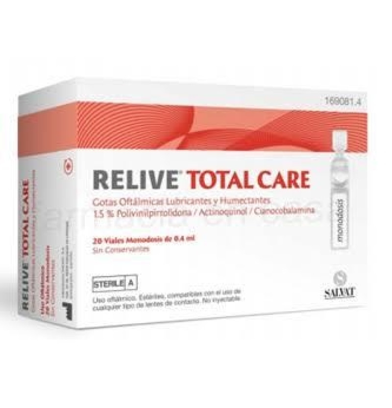 Relive Total Care Gotas Oftalmicas Esteril (20 Monodosis 0,4 ml) - Salvat S a