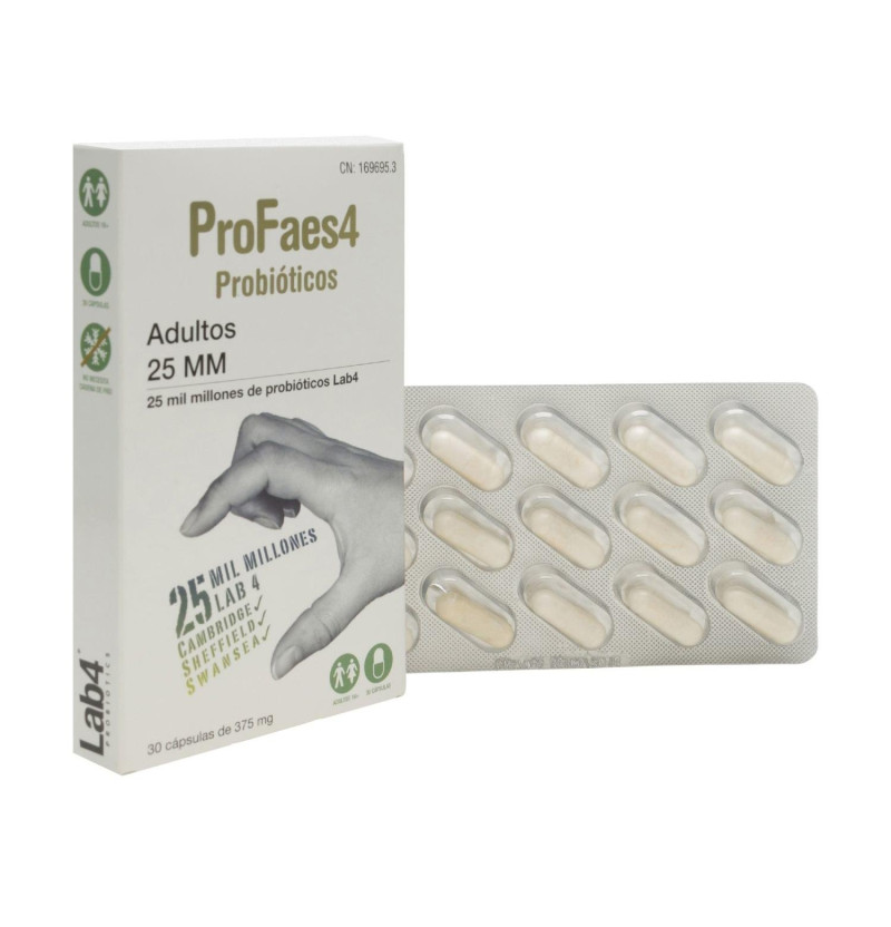 Profaes4 Adultos 25 mm (milmillones) (30 Cápsulas) - Faes Farma