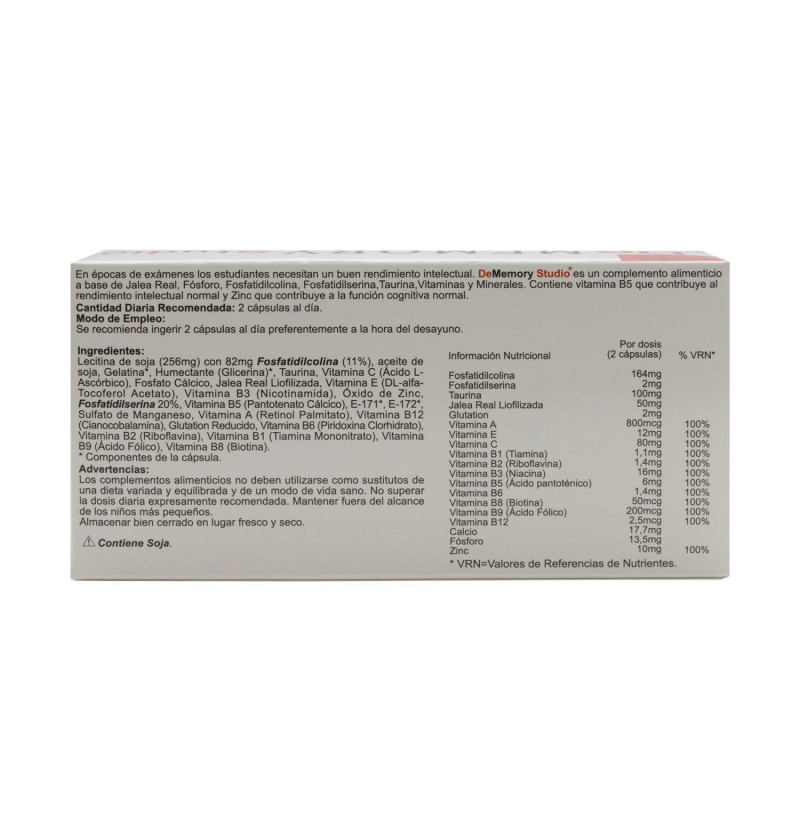 Dememory Studio (60 Cápsulas) - Pharma Otc