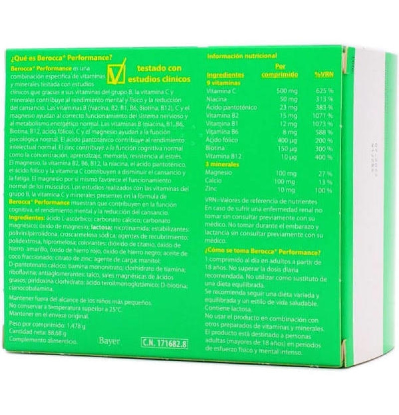 Berocca Performance (60 Comprimidos) - Bayer