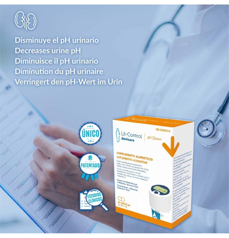 Lit - Control Ph Down (60 Cápsulas) - Devicare