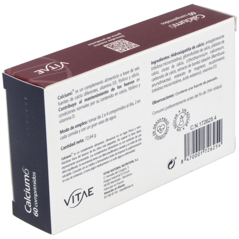 Calcium6 60 Comprimidos - Vitae