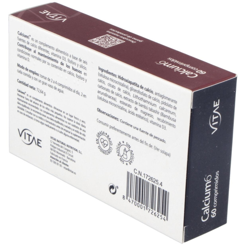 Calcium6 60 Comprimidos - Vitae