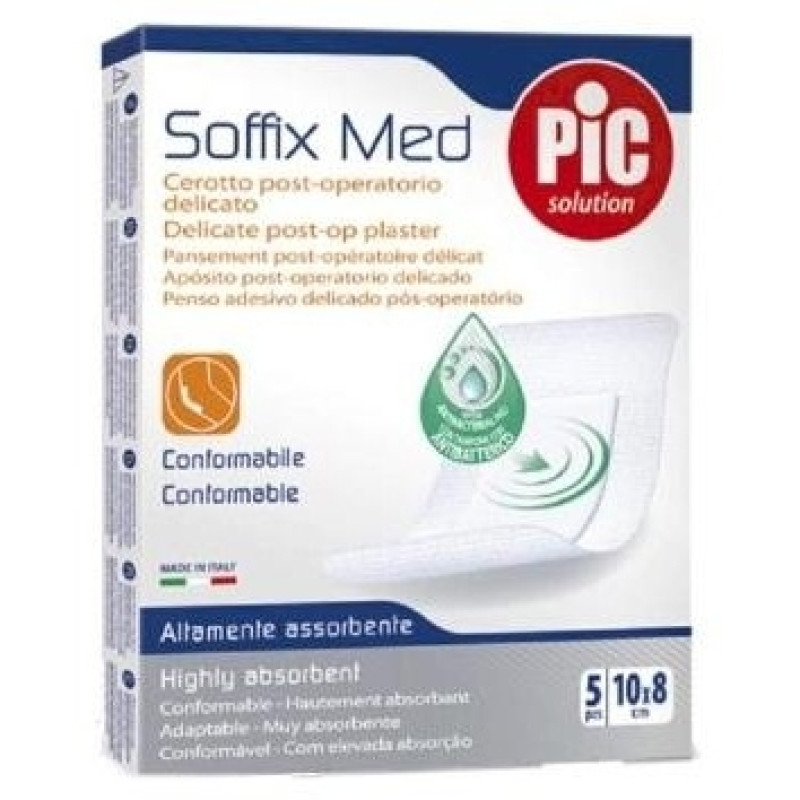 Soffix Med Antibacteriano Post Op Aposito Adhesivo 10 X 8 C - Pic
