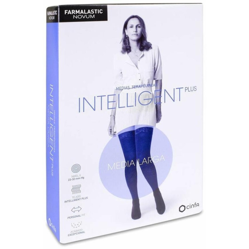 Novum Intelligent Plus Media Larga Compresión Normal Color Antracita T - 2 1ud - Farmalastic