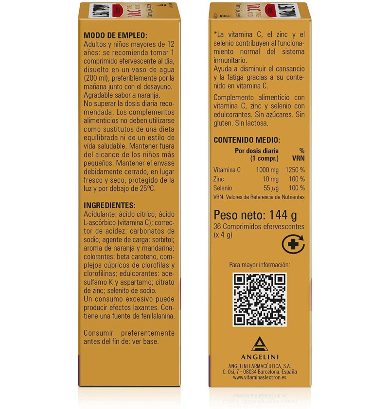 Leotron Vitamina C (36 Comprimidos Efervescentes) - Farmaceutica Angelini S.a