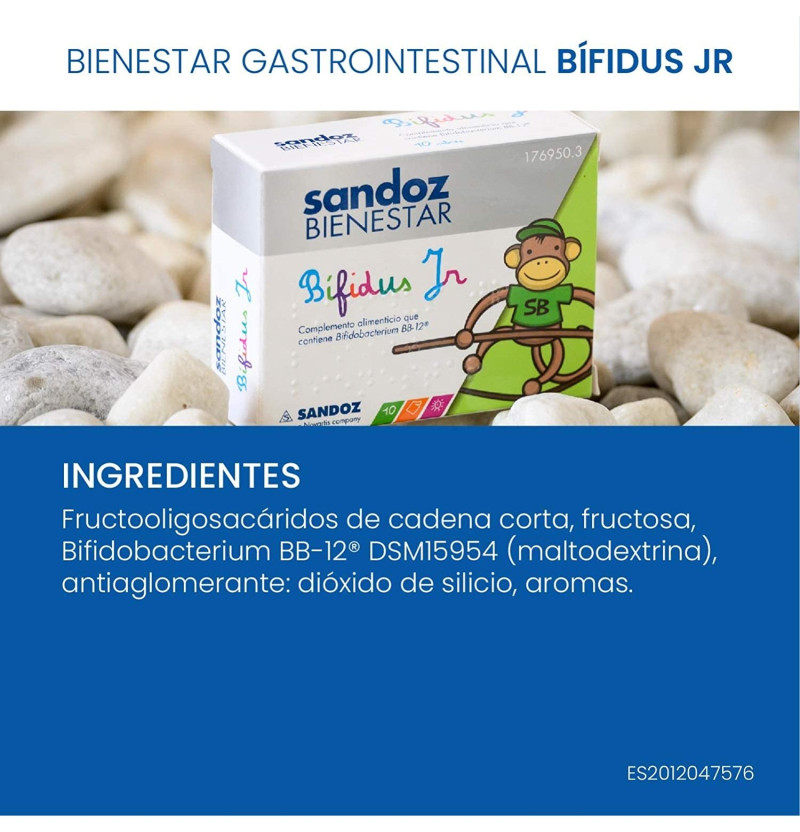 Sandoz Bienestar Bifidus Jr Monodosis (10 Sobres) - Sandoz Farmacéutica