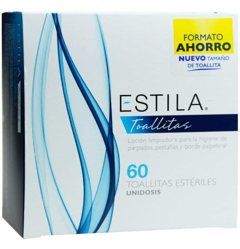 Estila Toallitas Esteriles de Un Solo Uso - Higiene de Parpados/ Pestañas y Borde Palpebral (60 Unidades) - Farmaceutica Angelini S.a