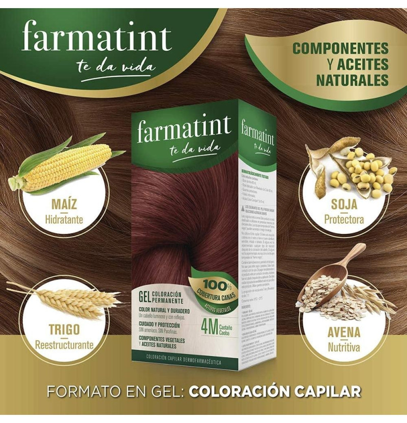 Farmatint (1 Envase 135 ml Tono Castaño Caoba) - Perrigo