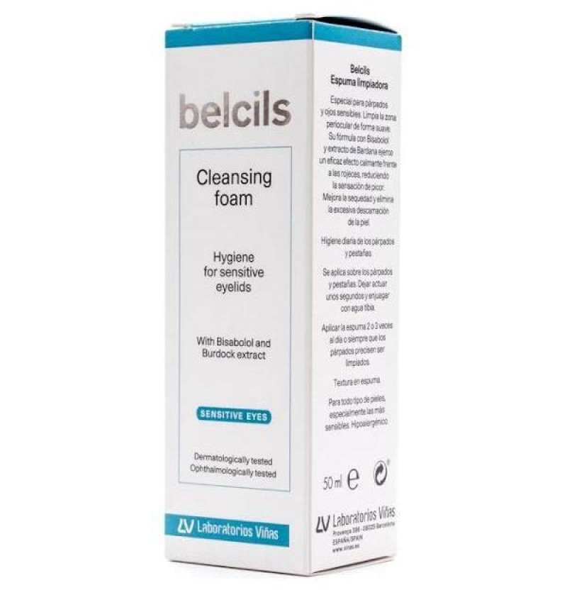 Belcils Espuma Limpiadora Parpados y Pestañas (1 Envase 50 ml) - Laboratorios Viñas, S.a