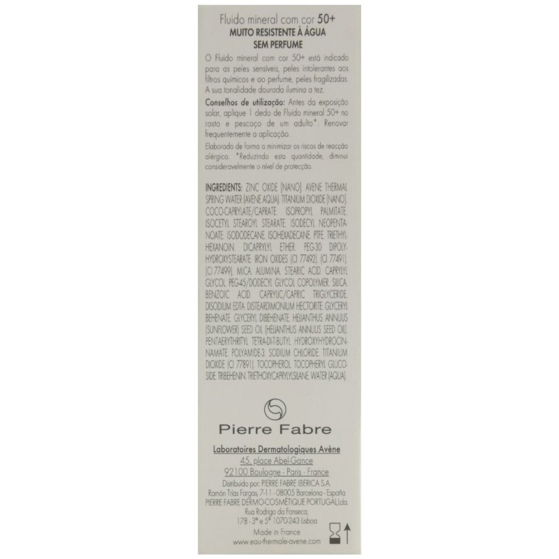 Avène Solar Fluido Mineral Color spf50+ 40ml - Avene