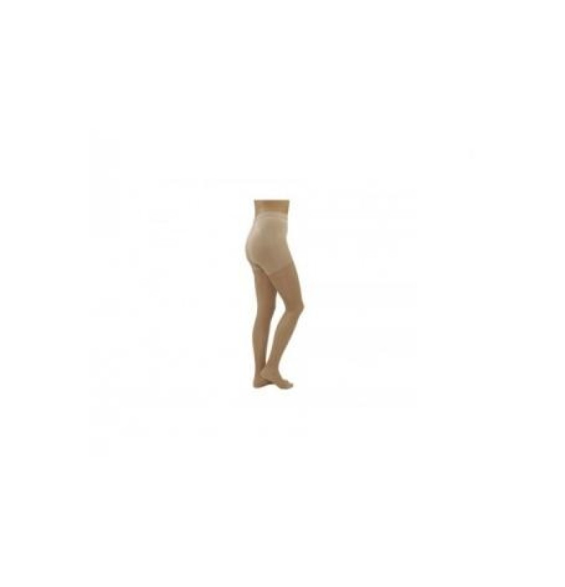 Media Larga (A-F) Compresion Ligera Blonda Silicona - Medilast Fresh (Talla Grande Color Beige)