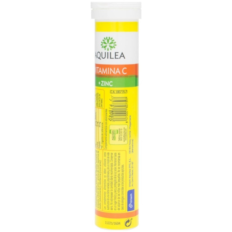 Vitamina C Zinc 14 Comp Efervesc - Aquilea