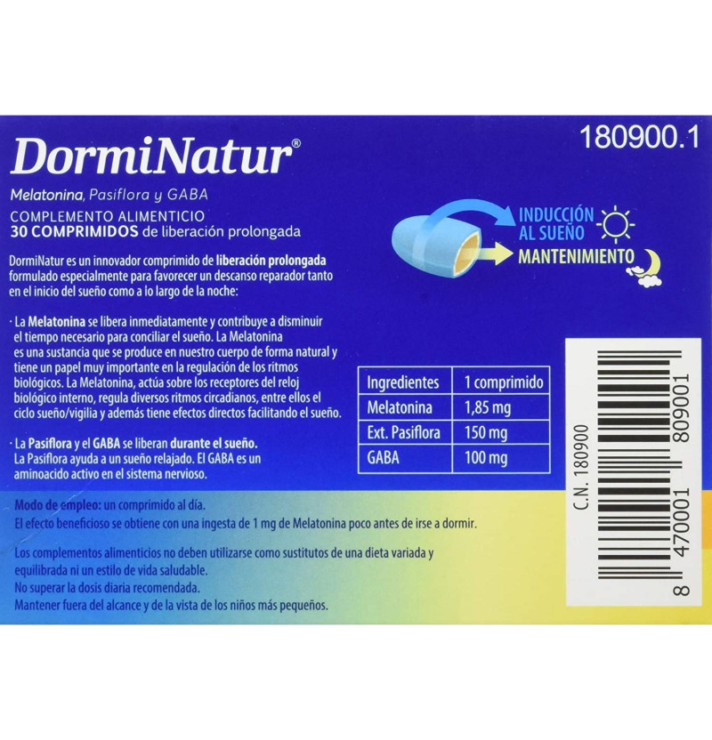 Dorminatur (30 Comprimidos Liberacion Prolongada) - Esteve Laboratorios S.a
