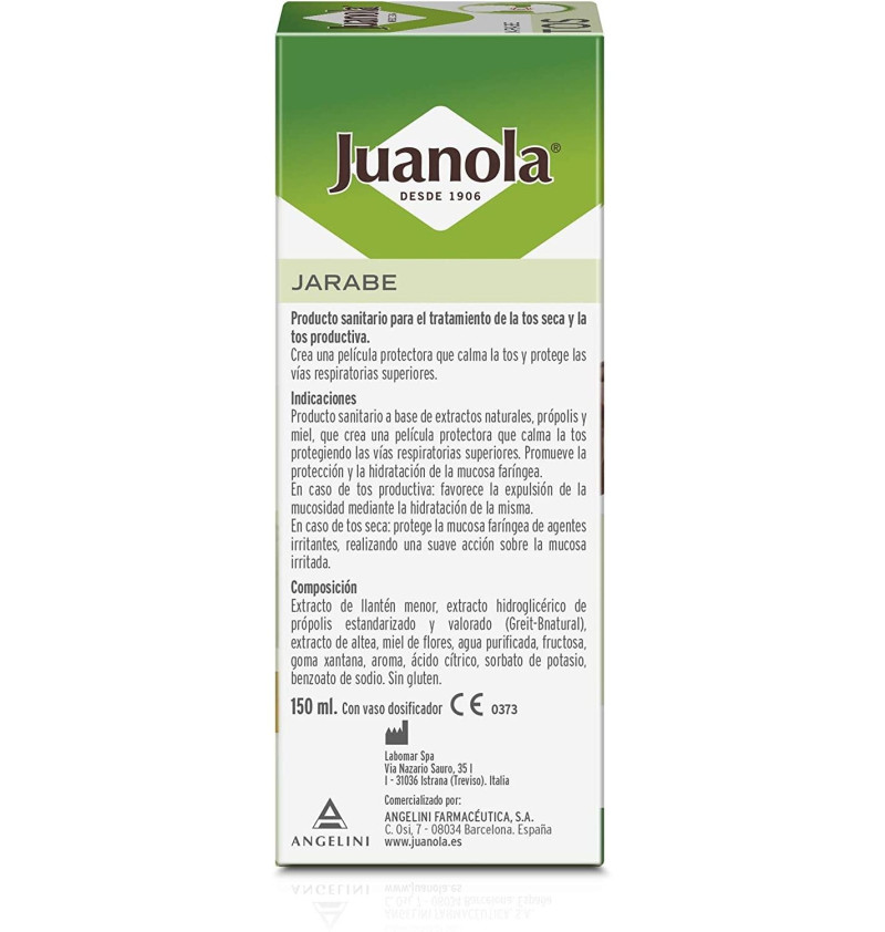 Juanola Tos Jarabe Adultos (1 Envase 150 ml) - Farmaceutica Angelini S.a