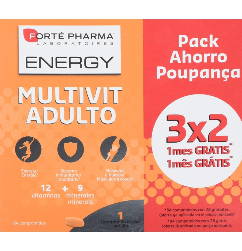 Multivit Adulto (84 Comprimidos Masticables) - Forté Pharma