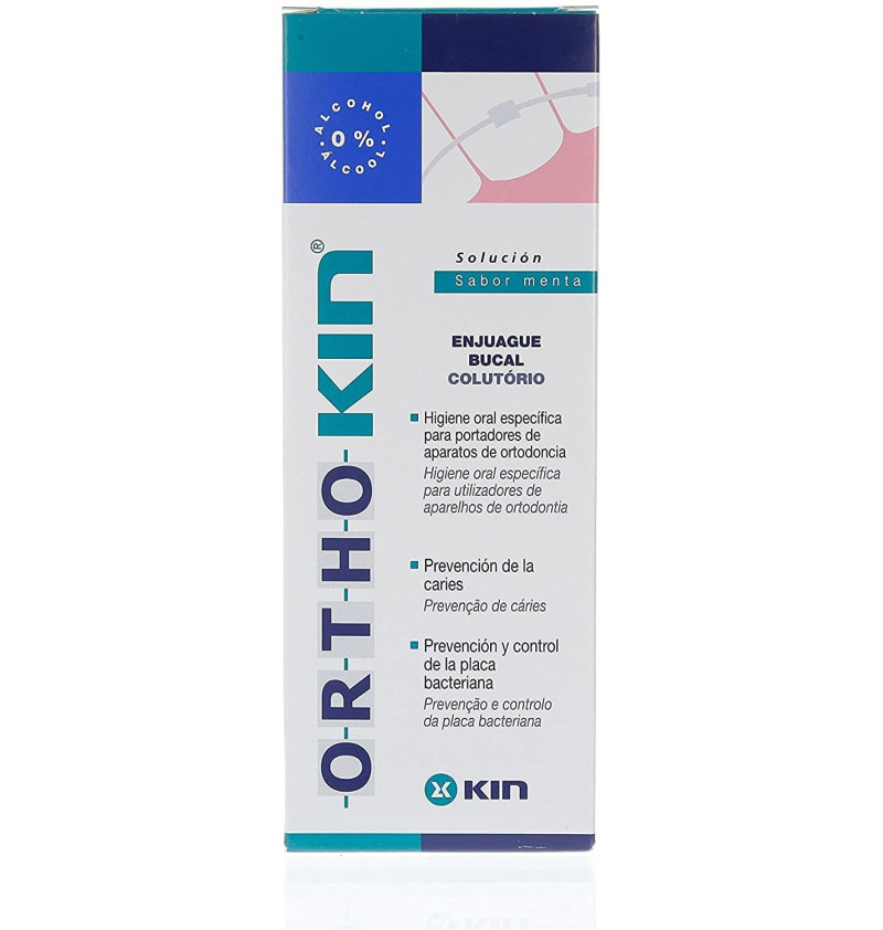 Orthokin Enjuague Bucal (1 Frasco 500 ml Sabor Menta) - Kin S.a. Laboratorio - Alicia