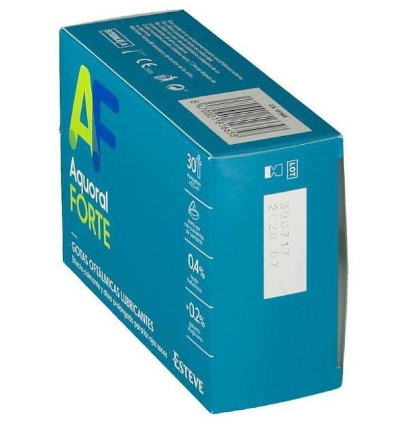 Aquoral Forte - Gotas Oftalmicas Lubricantes Esteriles (30 Monodosis 0,5 ml) - Esteve Laboratorios S.a