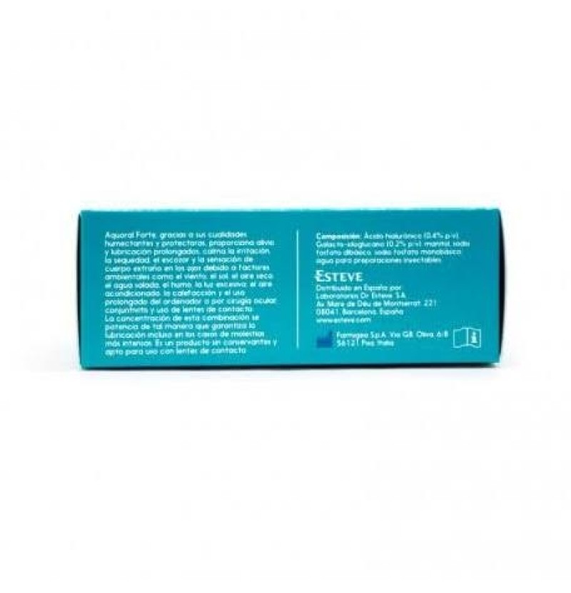 Aquoral Forte - Gotas Oftalmicas Lubricantes Esteriles (30 Monodosis 0,5 ml) - Esteve Laboratorios S.a