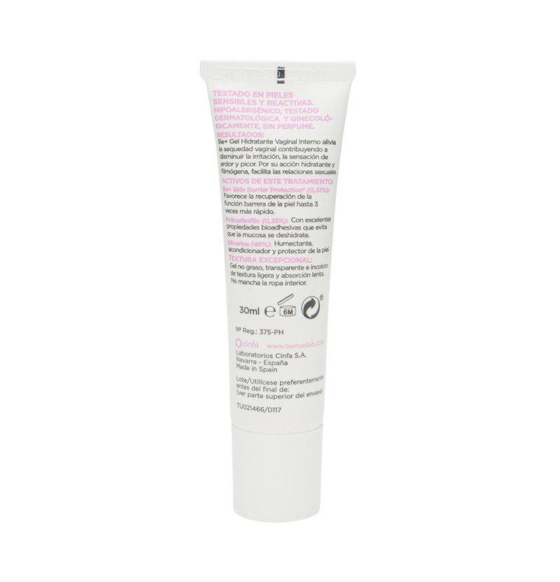 Be+ Lubricante Hidratante Vaginal Intimo Interno (1 Envase 30 Ml)