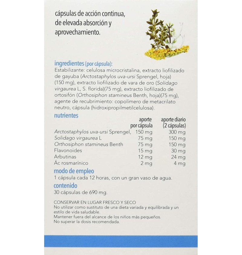 Urisor Acción Continua (30 Cápsulas) - Soria Natural