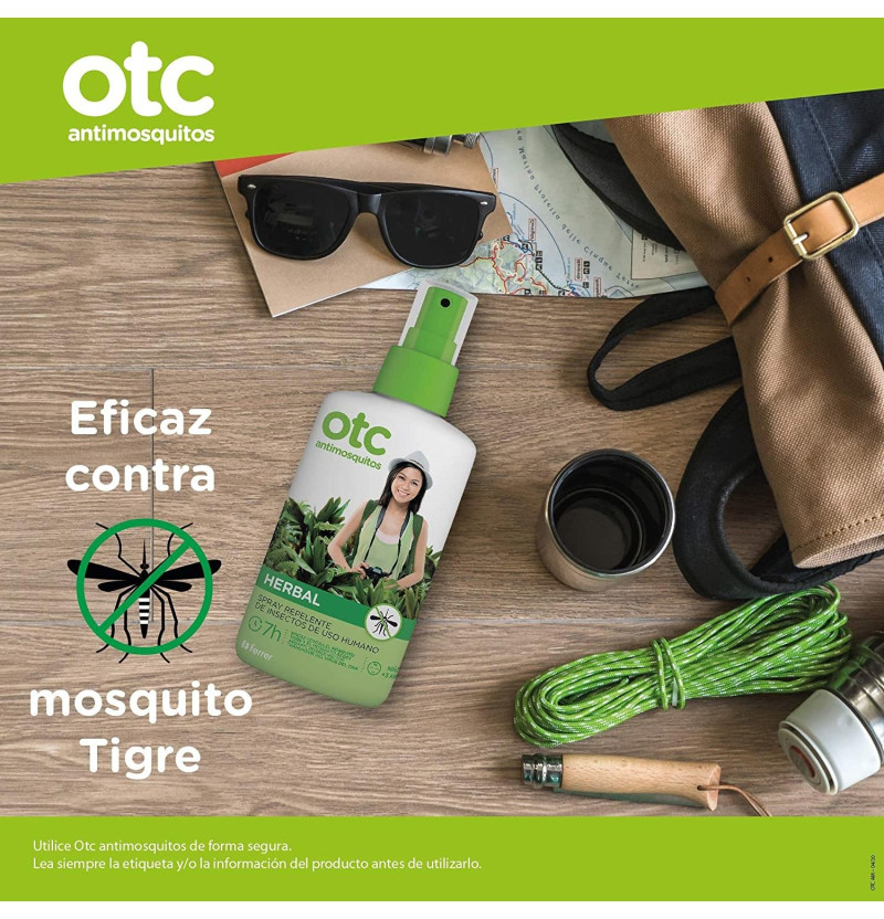 Otc Antimosquitos Herbal Spray - Repelente de Insectos Uso Humano (100 ml) - Ferrer