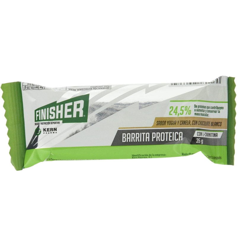 Finisher Barritas Proteicas - Yogur y Canela con L - Carnitina (20 Barritas) - Kern Pharma