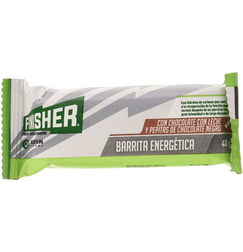 Finisher Barritas Energeticas - Chocolate con Leche y Pepitas (20 Barritas) - Kern Pharma