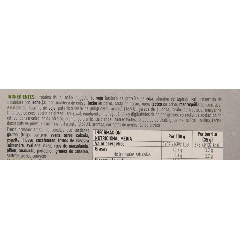 Finisher Barritas Energeticas - Chocolate con Leche y Pepitas (20 Barritas) - Kern Pharma