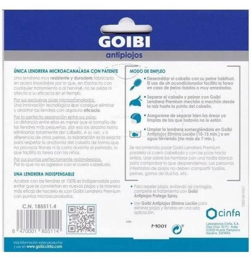 Goibi Antipiojos Lendrera Premium (1 U) - Cinfa S a