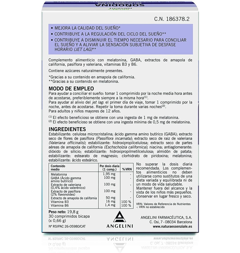 Soñodina (30 Comprimidos Bicapa) - Farmaceutica Angelini S.a