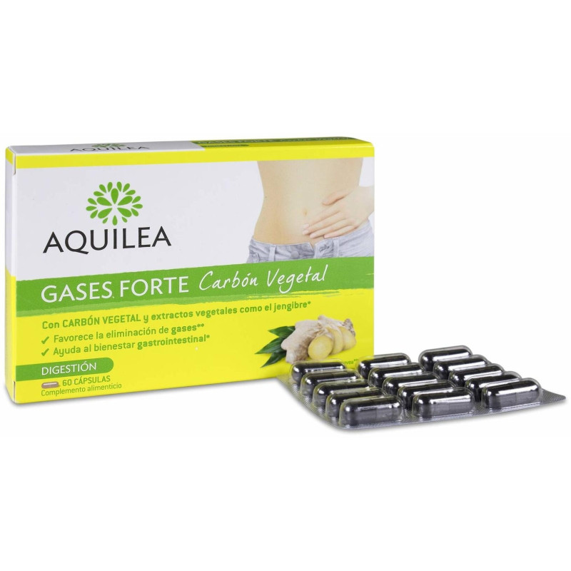 Gases Forte Carbón Vegetal, 60 Cápsulas - Aquilea